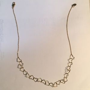 Chain heart gold necklace